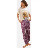 Friends Like These Pyjama bleu-gris / noisette / baie / blanc