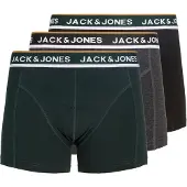 Jack & Jones Boxers 'JACSWAY' gris foncé / vert foncé / noir / blanc