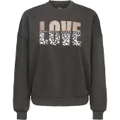 ONLY Sweat-shirt 'ONLTAMMIE' marron / noir / blanc