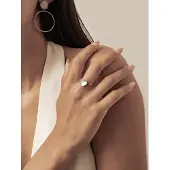Hey Happiness Bague 'Minimalist Heart' argent