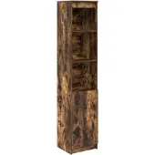 vidaXL Highboard chêne fumé 37,5x35x180 cm bois composite