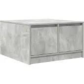 vidaXL Table basse avec tiroirs gris béton 70,5x70x40 cm