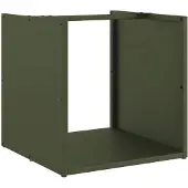 vidaXL Étagère à bois de chauffage vert olive 40x40x40 cm Acier laminé à froid