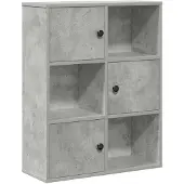 vidaXL Bibliothèque gris béton 60x24x76,5 cm bois d'ingénierie