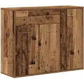 vidaXL Sideboard imitation vieux bois 88x30x70 cm Bois composite