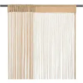 vidaXL Rideau en fils 2 pcs 100 x 250 cm Beige