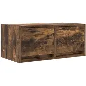 vidaXL Armoire TV chêne fumé 60x31x25,5 cm Bois composite