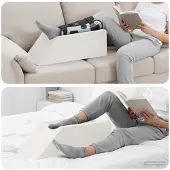 vidaXL Coussin Pour Les Jambes Uni Blanc