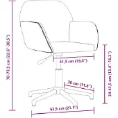 vidaXL Chaise de bureau Pivotante Tissu Crème