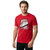 Puma Graphic Sneaker Short Sleeve T-shirt Rouge M Homme