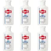 Alpecin Shampoing médicinal anti-pellicules, pack économique de 6 flacons de 200 ml