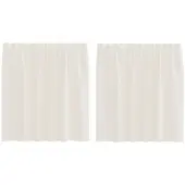 vidaXL Voile Rideaux avec patte 2 pcs. Crème