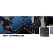 Brodit Pipe Mount avec montage, Support pour smartphone, Noir