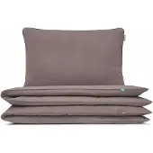 Mumla Ensemble de literie Basic Marron chocolat 90x120/60x40 cm