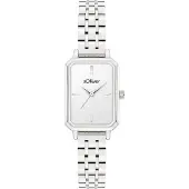 s.Oliver Montre à affichage analogique 'The Rectangular' argent