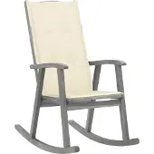 vidaXL Chaise à bascule avec support Gris Bois massif Acacia