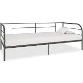 vidaXL Cadre de lit de repos sans matelas gris métal 90x200 cm