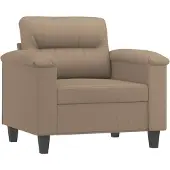 vidaXL Fauteuil Cappuccino-Brown 60 cm similicuir
