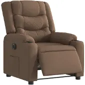 vidaXL Fauteuil relax électrique marron Tissu