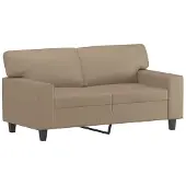 vidaXL Canapé 2 places cappuccino brun 120 cm similicuir