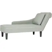 vidaXL Chaise longue avec coussin et accoudoir droit gris clair velours