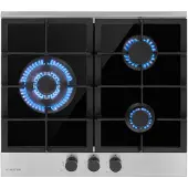 Klarstein Plaque de Cuisson Gaz 3 Feux, Table de Cuisson à Gaz à 3 Brûleurs, Plaque Gaz de 6.2 kW, Piano Cuisine Gaz en Acier Inoxydable, Plaque de Cuisson Gaz Encastrable, Plaque a Gaz Cuisine Inox