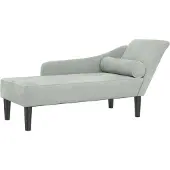 vidaXL Chaise longue avec coussin velours gris clair