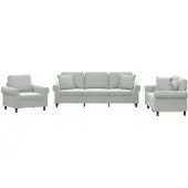 vidaXL Ensemble de canapés 3 pièces avec coussins gris clair velours