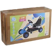 Eddy Toys Karting pour enfants - Voiture à pédales avec toboggan intégré - Propulsion par pédales - Frein à main et châssis en métal robuste
