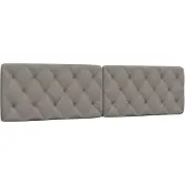 vidaXL Coussin de tête de lit taupe 200 cm tissu