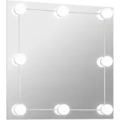 vidaXL Miroir mural avec éclairage LED Carré en verre