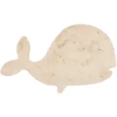 Little Olly Tapis enfant | Huggy Whale Crème | 70x120cm | Crème | Forme libre | Tapis enfants
