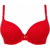 MILENKA Soutien-gorge '- lace push-up bra' rouge feu