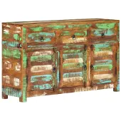 vidaXL Buffet 110x30x65 cm Vieux bois massif