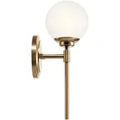 Kichler Elstead Benno Wandleuchte G9 Champagnerbronze Opalglas weiss IP44 (G9)