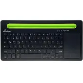 MediaRange MROS131 Clavier sans fil - noir/vert, support intégré