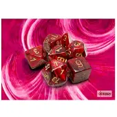 Chessex Vortex Bourgogne/or Polydice Set de dés 7 pièces