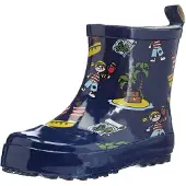 Playshoes Bottes en caoutchouc bleu foncé / marron / jaune / rouge