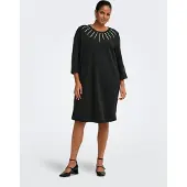 ONLY Carmakoma Robe 'CARAMBER' noir / blanc perle