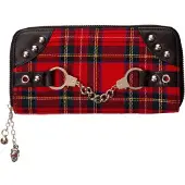Syal Sp. zo.o. Portefeuille Gothic de - Portefeuille Tartan Rouge - pour Femme - noir/rouge - Taille Standard