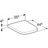 Geberit Abattant WC Selnova Square blanc avec fermeture automatique 501.557.01.1