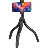 FIXED Flexiblecreator Rack mit 1/4 "Telefonhalter, schwarz (Matières plastiques, Métal), Trépied, Noir