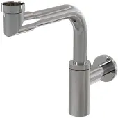 Alca Siphon design 1 1/4" peu encombrant, entièrement en métal