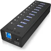 Icy Box RaidSonic IB-AC6110 - Hub - 10 x SuperSpeed USB 3.0 - Desktop