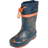 Playshoes Bottes en caoutchouc 'Bär' marine / orange