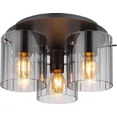 Globo Plafonnier Tulivar Design Verre fumé 3 lumières