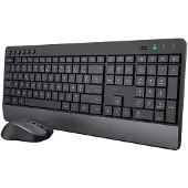 Trust Ensemble clavier et souris sans fil Trezo Confort écoresponsable Noir