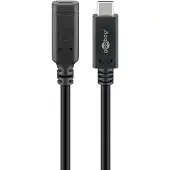 Goobay Câble d'extension USB-C - Prise USB-C vers prise femelle USB-C