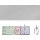 Mars Gaming Clavier et souris de jeu MCPXWES Blanc Qwerty Espagnol QWERTY LED RGB