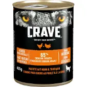 Crave boîte 6x400 g mix de saveurs - pâtée au poulet et à la dinde, à l'agneau et au bœuf, au saumon et à la dinde (nourriture humide complète sans céréales pour chiens adultes)